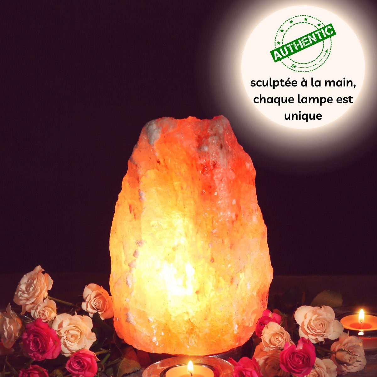Himalayan Salt Crystal Lamp - 2 to 3 kg - Natural Material - Gift Idea and Decoration