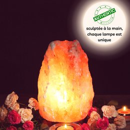 Himalaya-Salzkristalllampe – 2 bis 3 kg – Naturmaterial – Geschenk- und Dekorationsidee