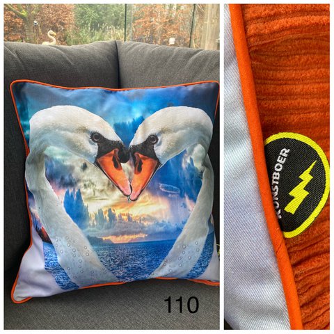 Cushion cover 50x50cm - Swans