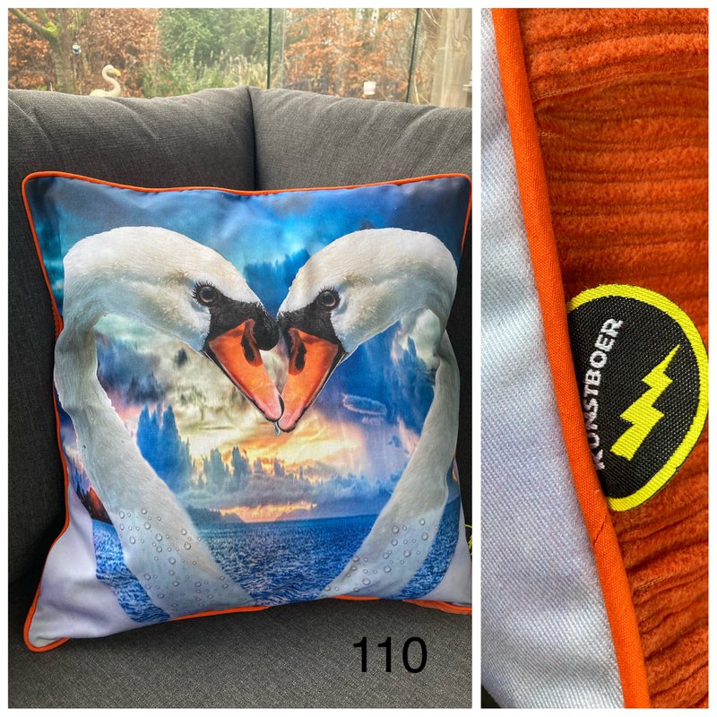 Funda de cojín 50x50cm - Cisnes