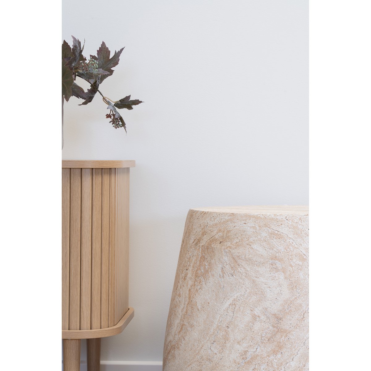 Bonn Side Table - Natural, Fiberclay, ø47.5x41 cm