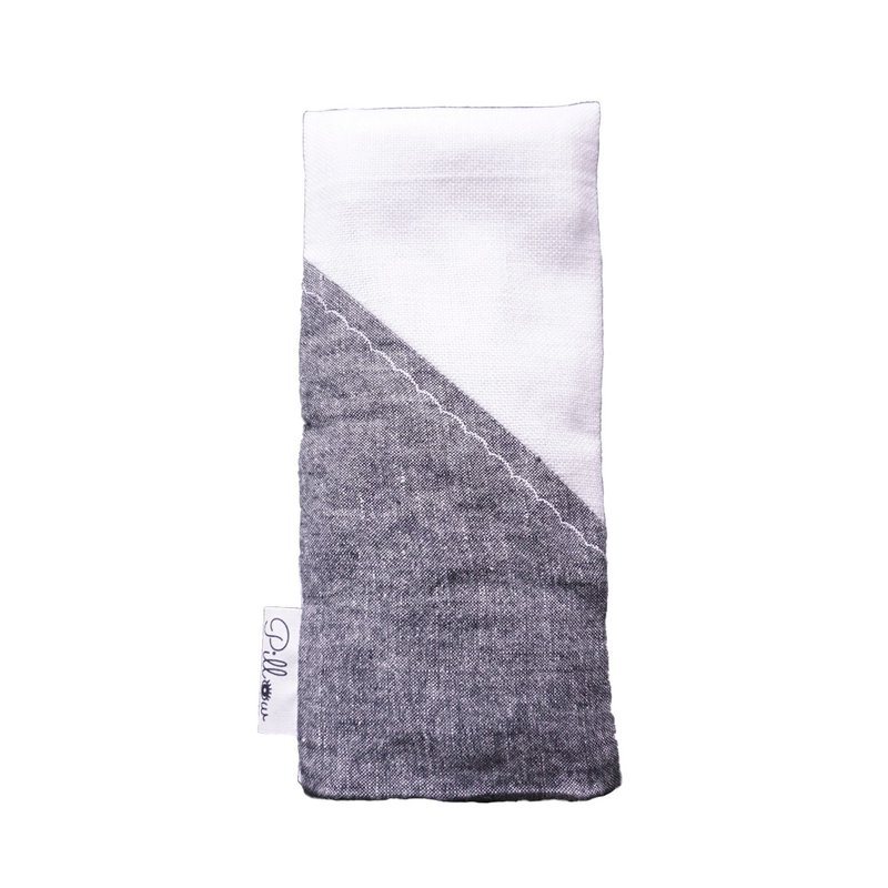 Coussin pour les yeux aromathérapie blanc gris