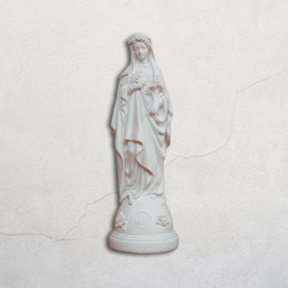 Statuette Mary med blomster