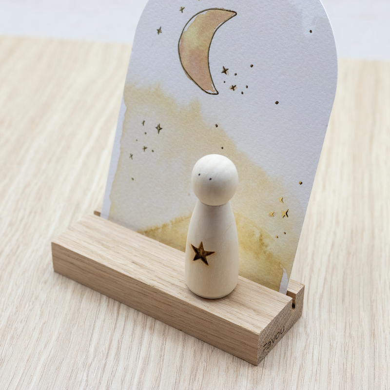 Giftset Pegdoll L Always Near Star - Wooden Doll Concoleance Farewell Comfort Board