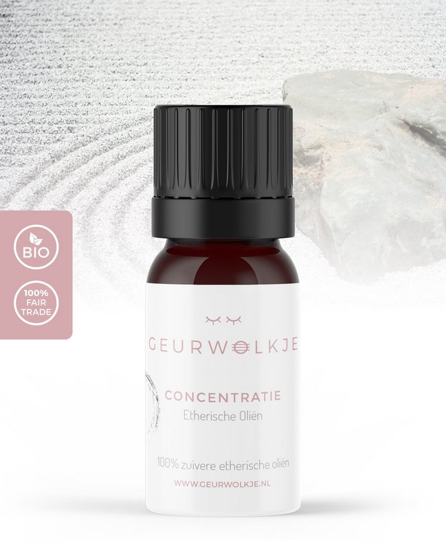 Concentratie - Geurwolkje® Blend - 100% Etherische Olie - 5 ML - Adviesprijs €8,95