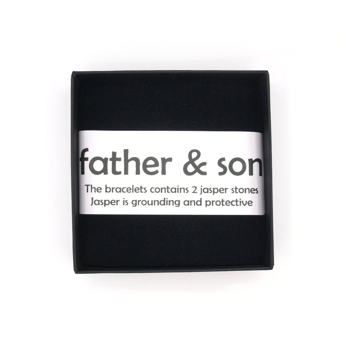 Vader en zoon armbandenset landschap jaspis