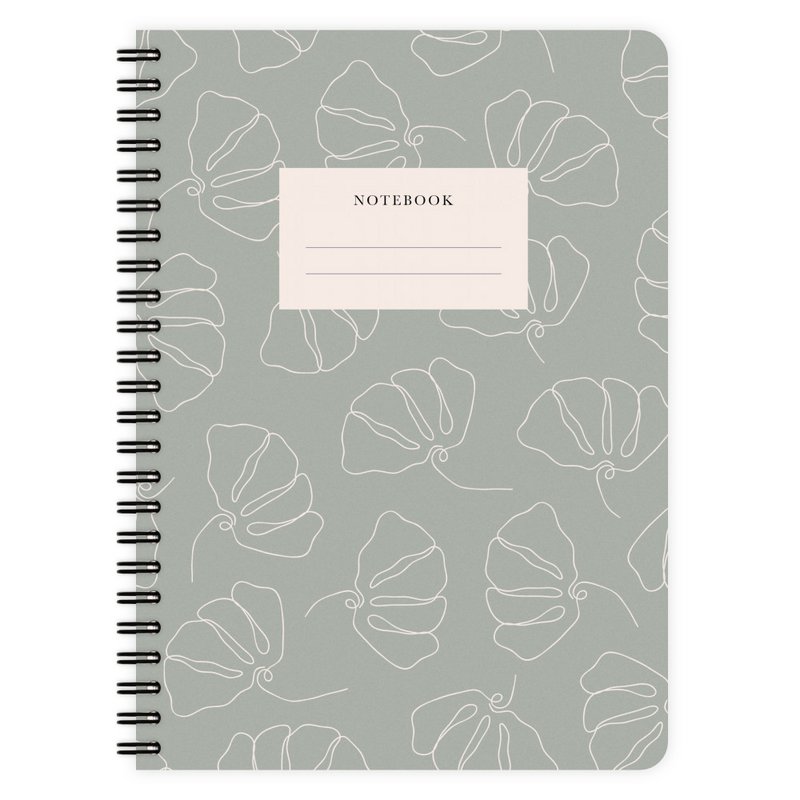 Notizblock Line Flowers A5