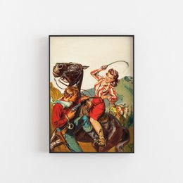 Miss Whiplash - Vægkunsttryk