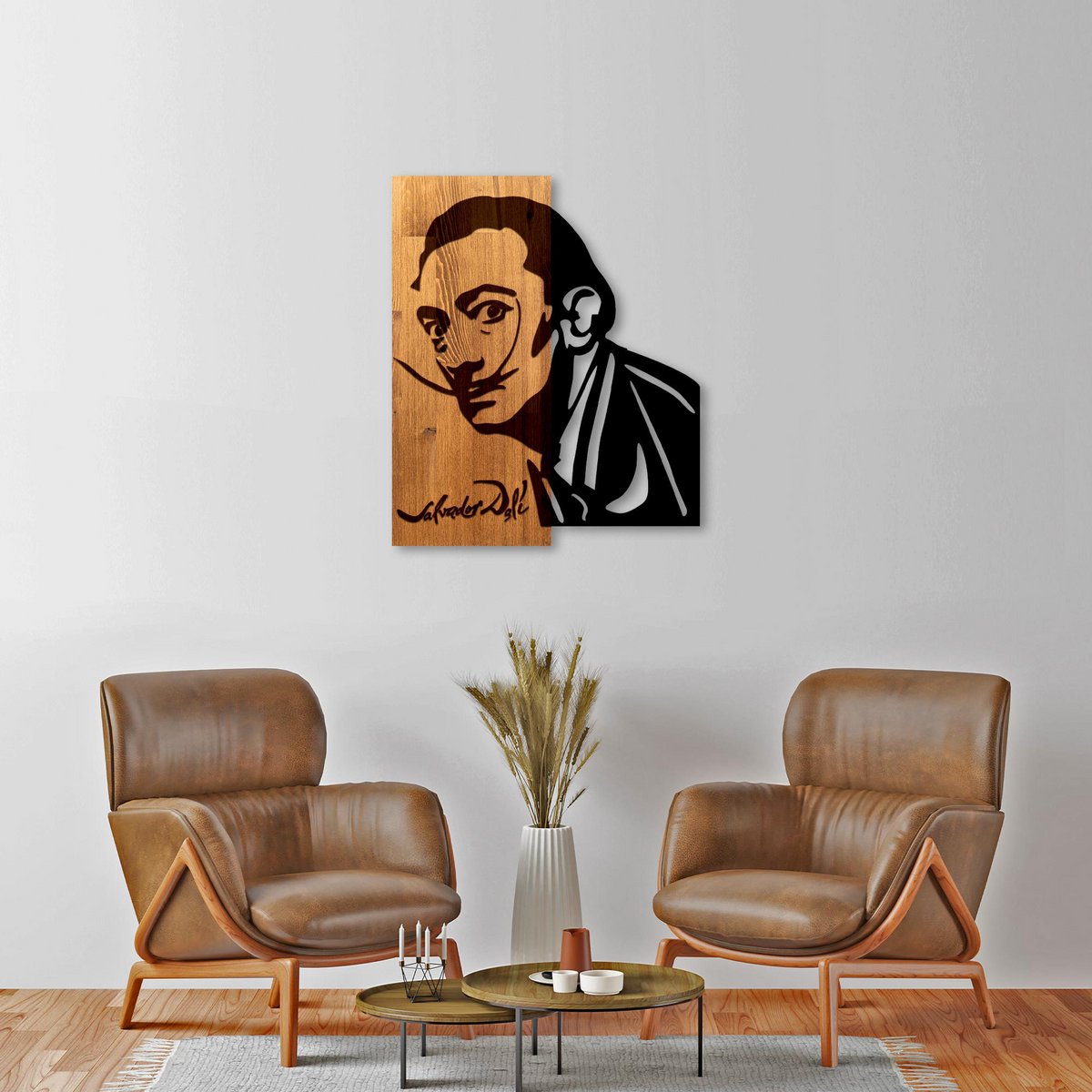 MA-469 Painting da parete in metallo in legno
