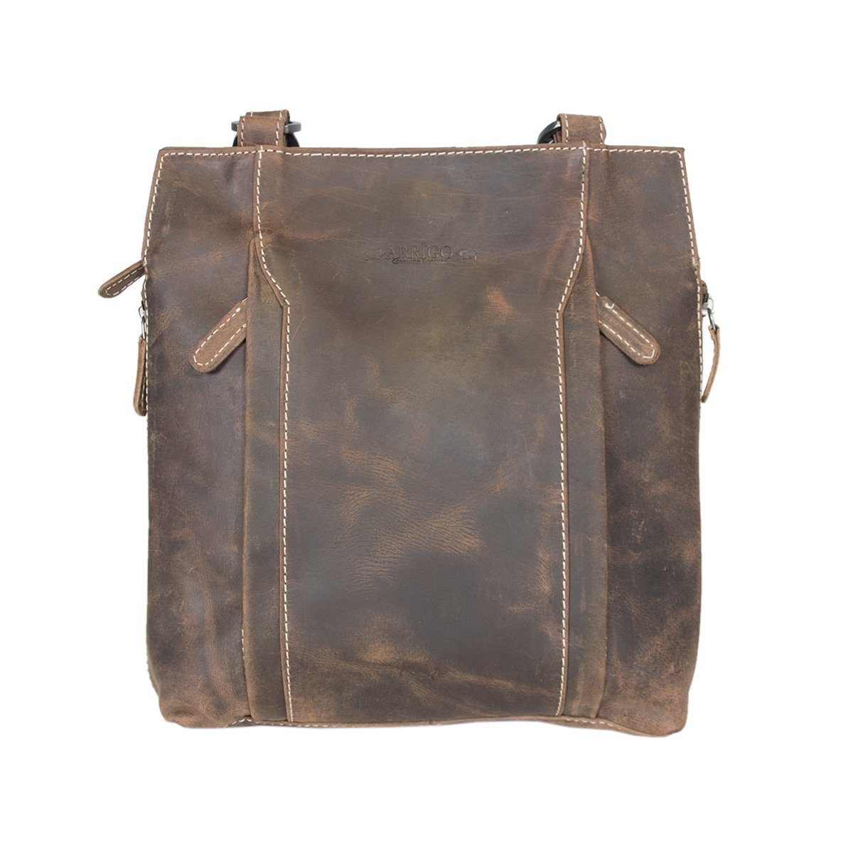 Zaino in pelle o borsa a tracolla in pelle in 3 colori - Zaino in pelle antifurto - Espandibile con 2 cerniere laterali