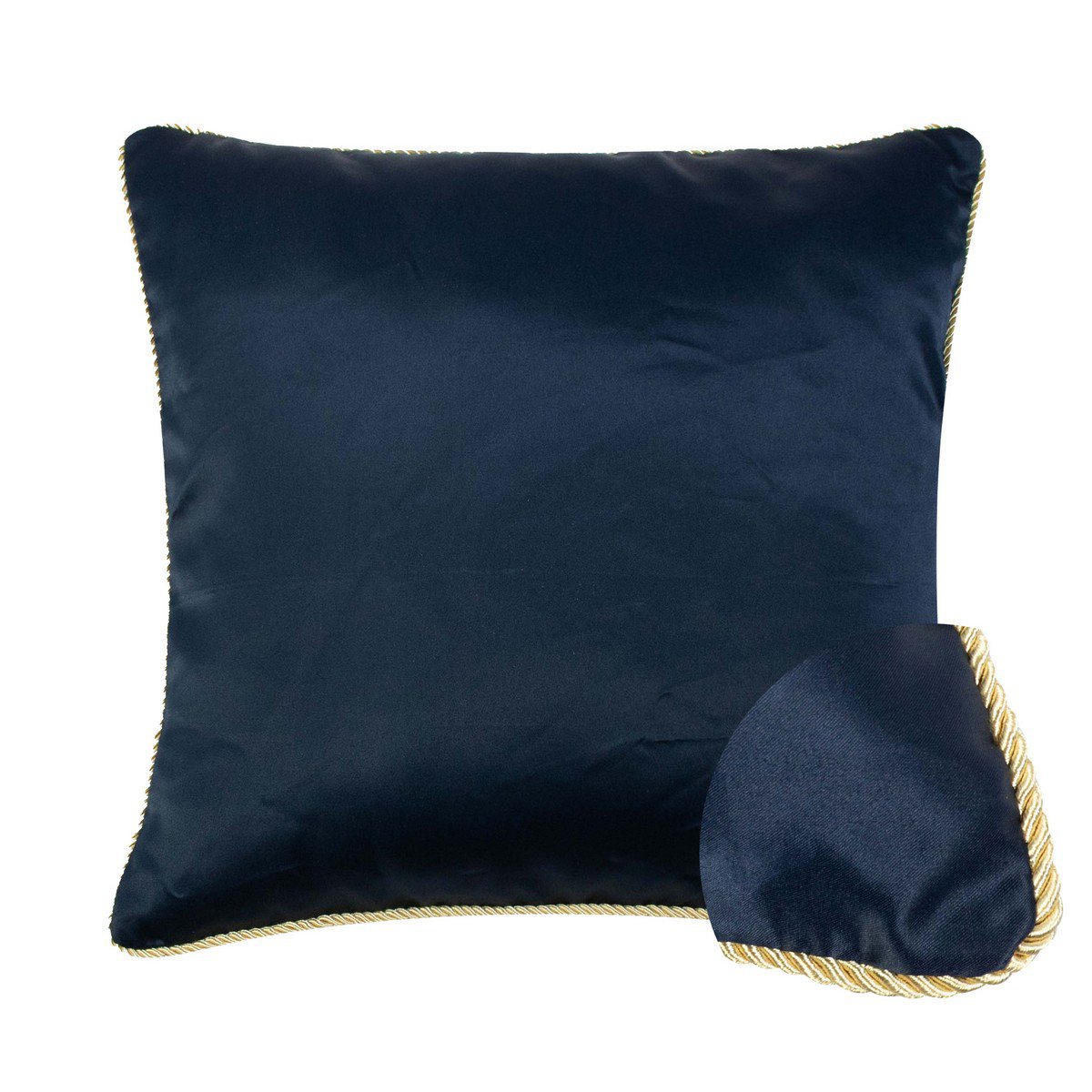Cushion satin navy 45x45cm