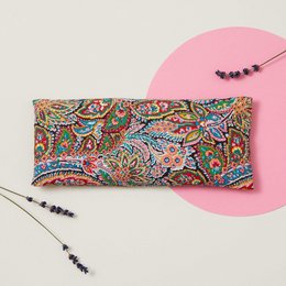 Cojín de relajación para los ojos Patrón Paisley rojo