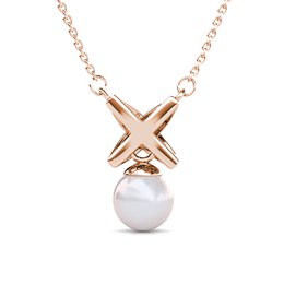 Chris Pearl krystal sæt og æske - rosa guld og krystal