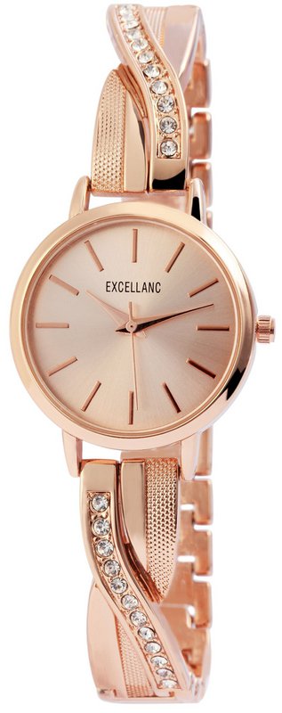 Excellanc women's watch with a metal bracelet, rose gold colors