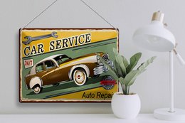 Blechschild Retro 40x30cm Car Service 24/7 Auto repair