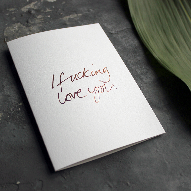 I Fucking Love You – handversiegelte Grußkarte