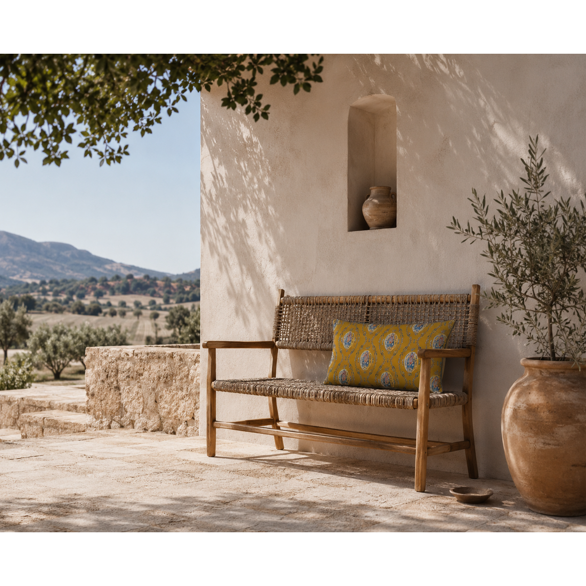 Cushion cover - 60x40 cm - SUZANNE - Ocher