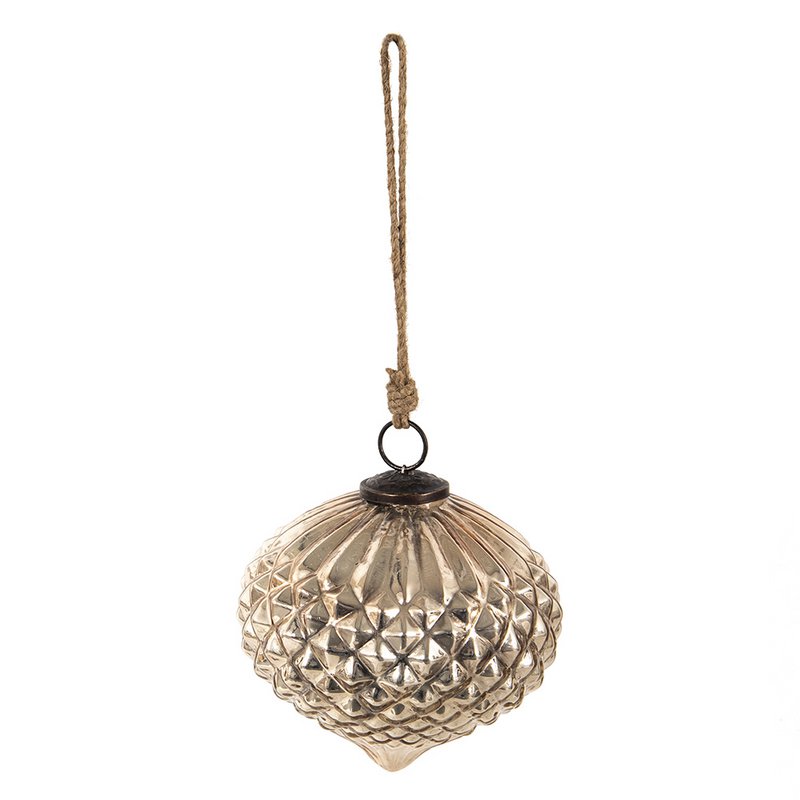 Kerstbal Ø 15 cm Zilverkleurig Glas Kerstdecoratie