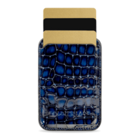 iPhone MagSafe Wallet Leather MILANO Design Blue
