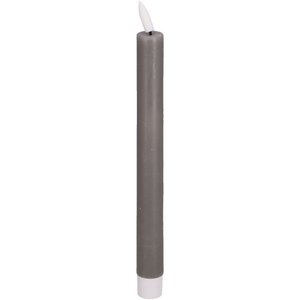 LED stick candle, with timer, H/D 220/22 mm, gray