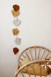 Guirlande de Lin "Ocre" avec Feuilles