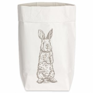 Paperbags Klein wit, STAAND HAZEN, taupe