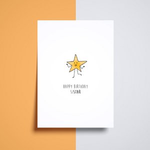 Postkarte - Geburtstagskarte - Alles Gute zum Geburtstag, Schwester