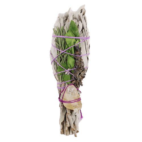 Citrin-Salbei-Fackel 10 cm zur Aura-Reinigung