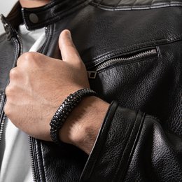Pulsera de cuero "Helix"