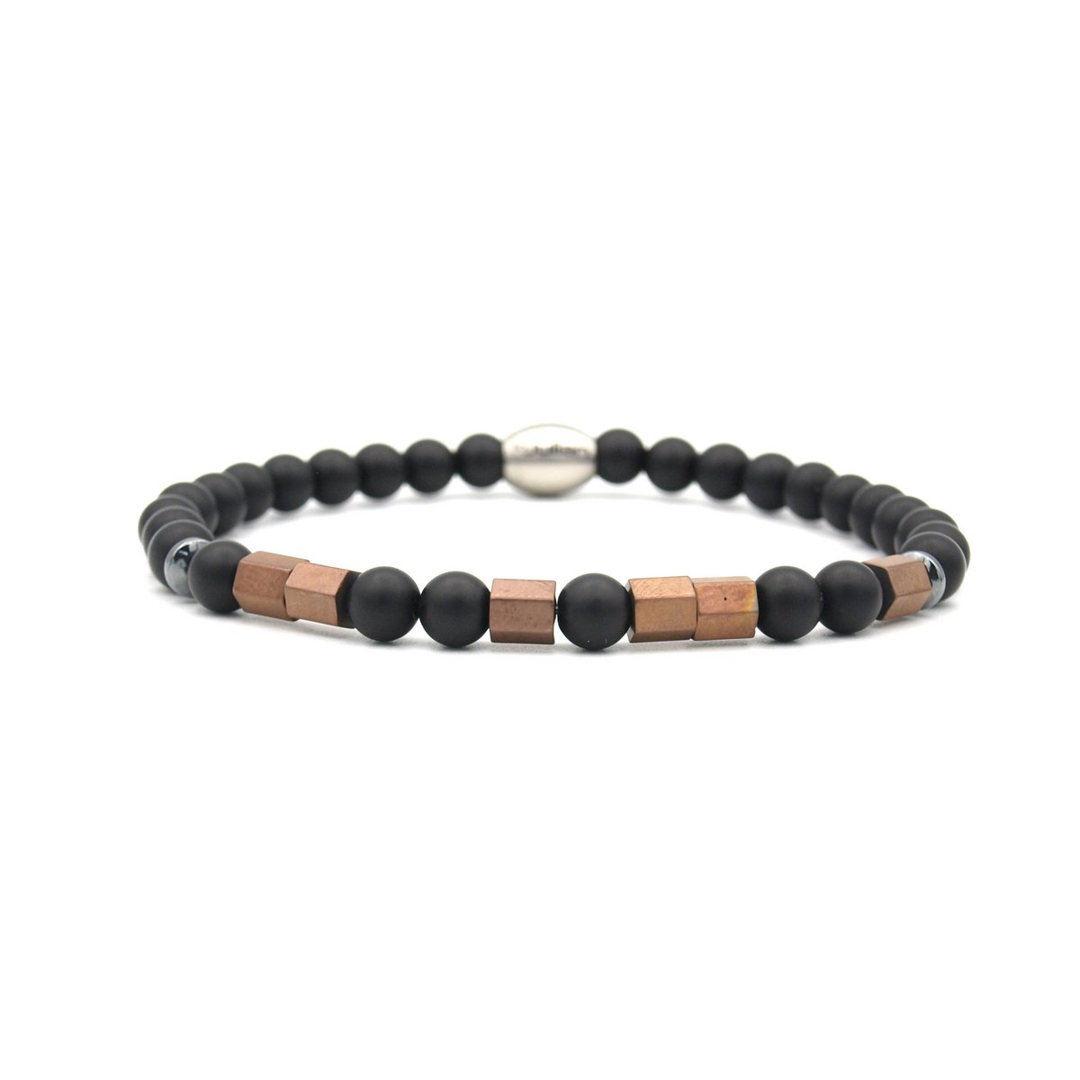 Morse code armband Papa onyx