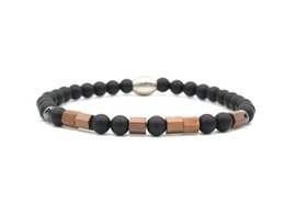 Morse code armband Papa onyx