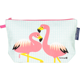 Pink flamingo pencil case