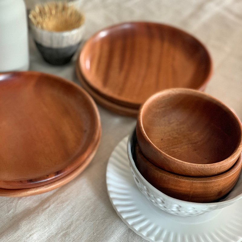 Handmade Tableware - Dessert Bowl - Ø12 cm - Eco-friendly - Khaya Wood