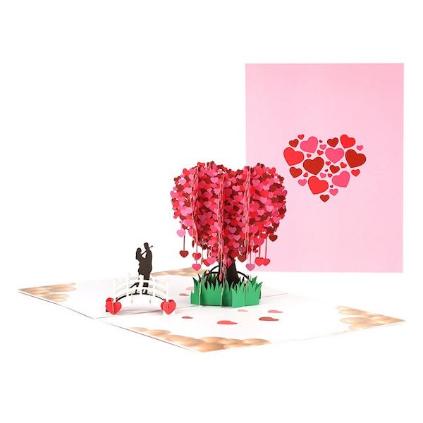 Carte pop-up 3D Love Tree pour la Saint-Valentin