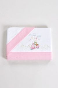 Bunny on the Motorcycle Cotton Digital Printed Baby Sheets Set 100cm x 160cm