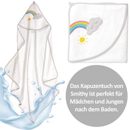 Hooded towel cloud white, 100 x 100