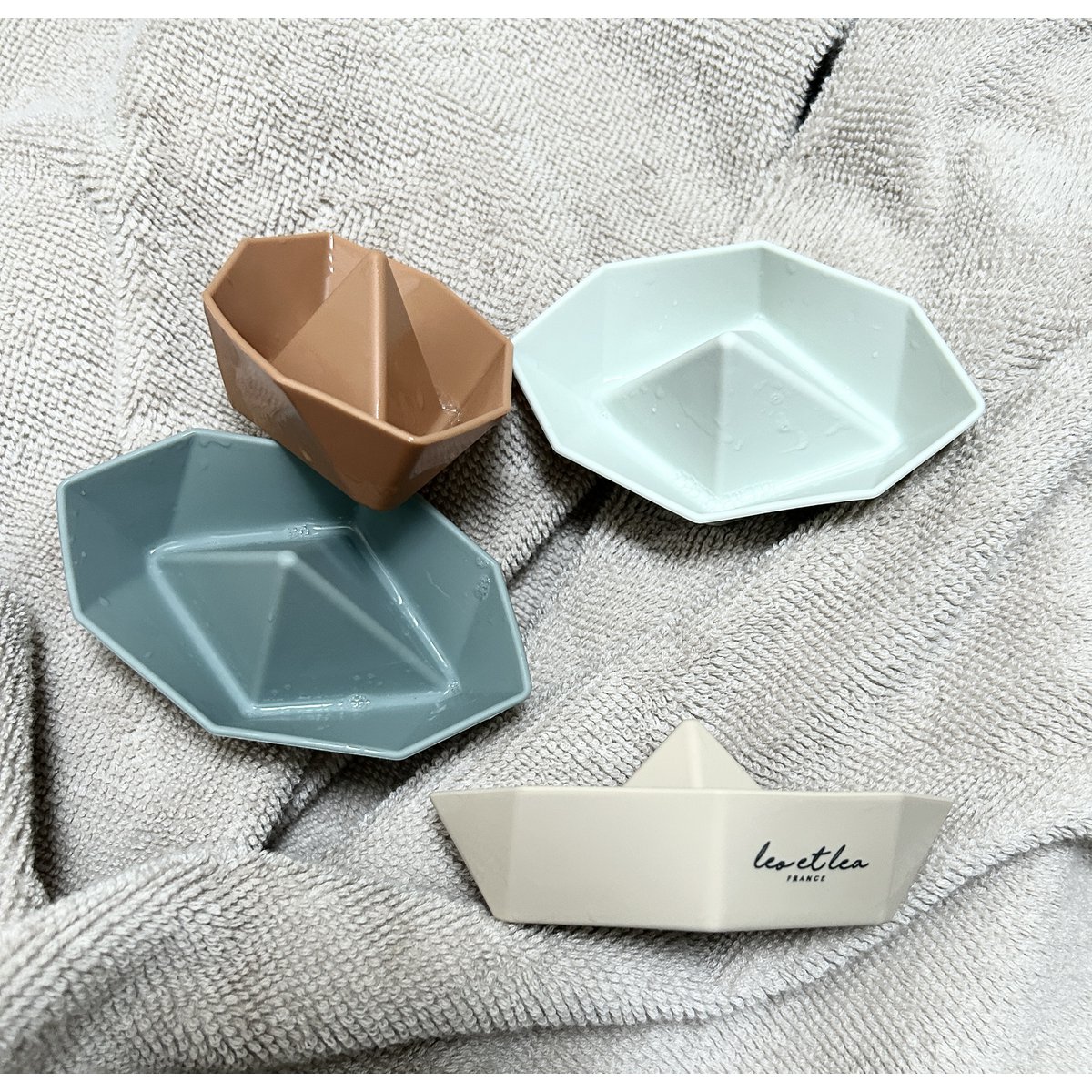 Boat Bath Toy, leo et lea, Silicone, Set of 4 boats