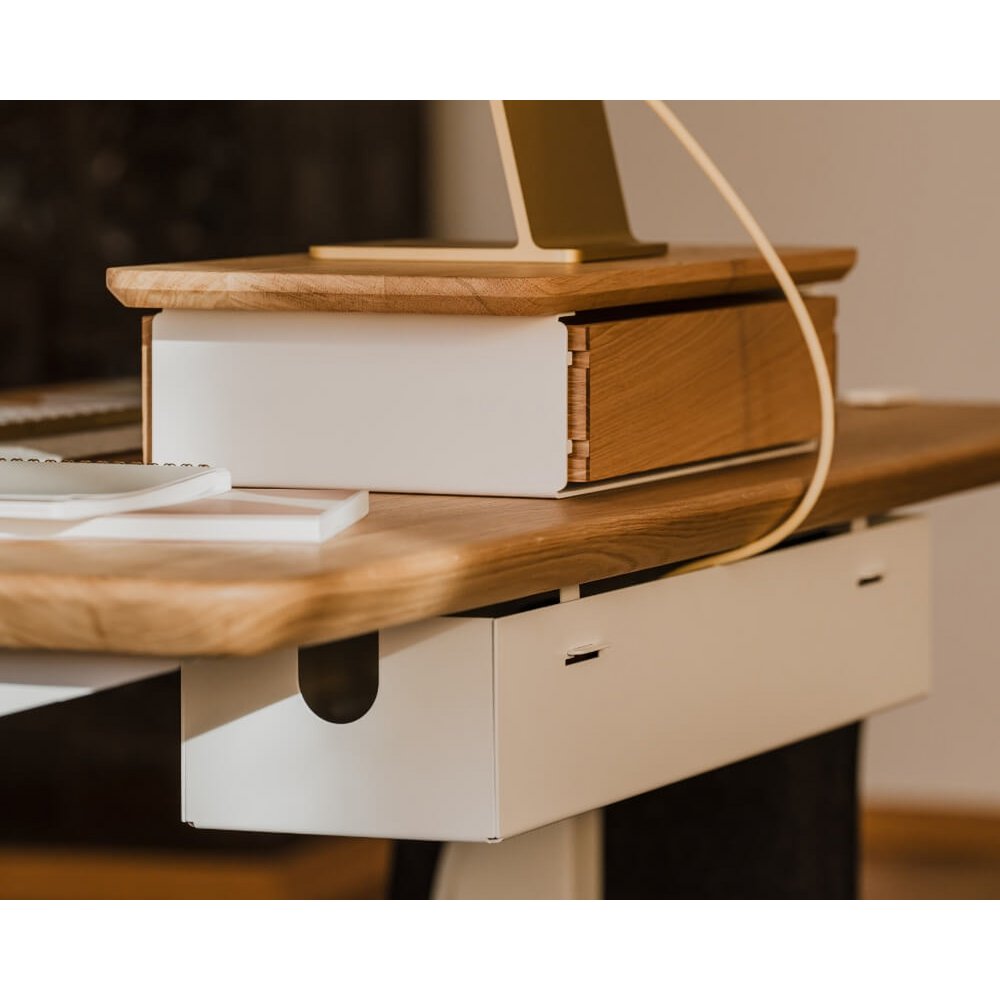 Mensola da scrivania Mini - Supporto per monitor con cassetto