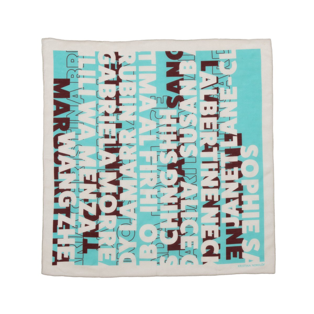 Scarf, JUDY - chocolate/turquoise