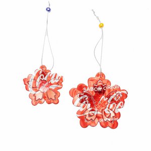 Sustainable 3D Flower Pendant Set of 2 - Recycled Coca Cola Can