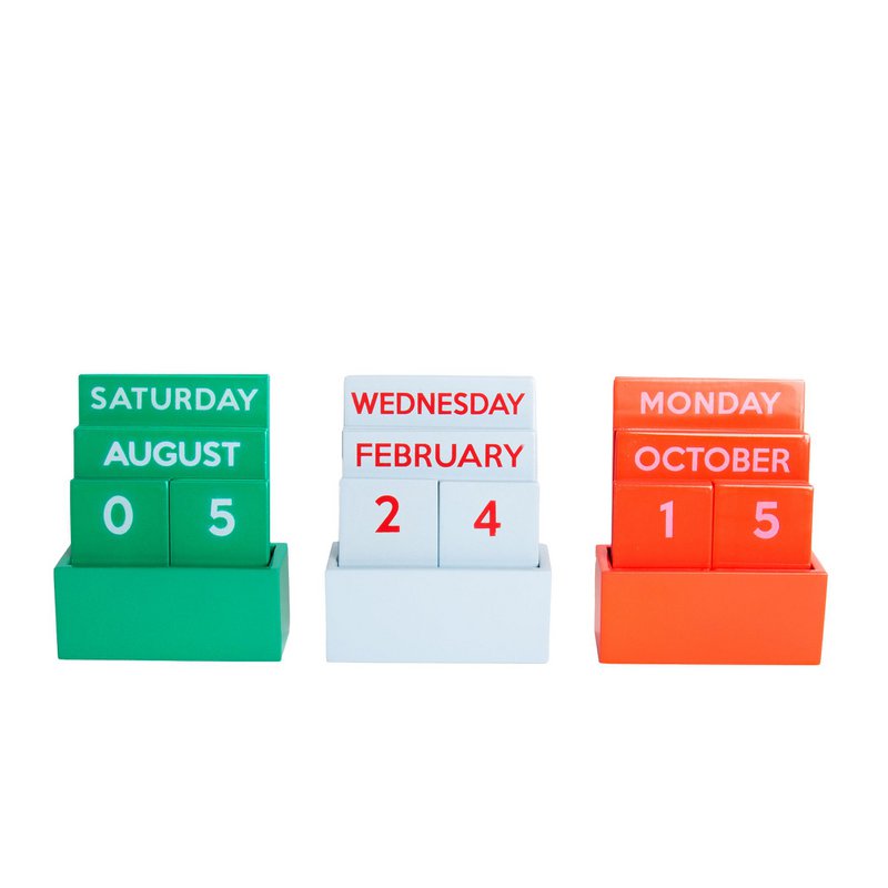 GREEN SMALL GLOSSY FULL COLOR CALENDAR HF