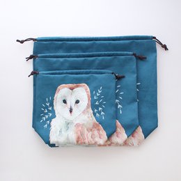 Oliver the Owl | Project Bag | Drawstring Bag
