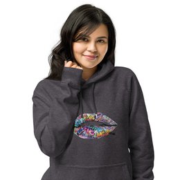 Lipstickjungle unisex økologisk raglan hættetrøje