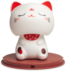 Edo Lucky Cat Solar, 10x10cm, Eyes Closed