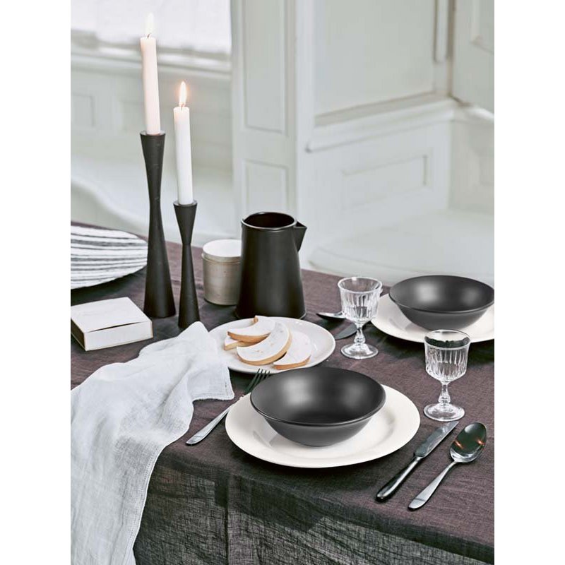 Candle Holder Metal Black 20cm
