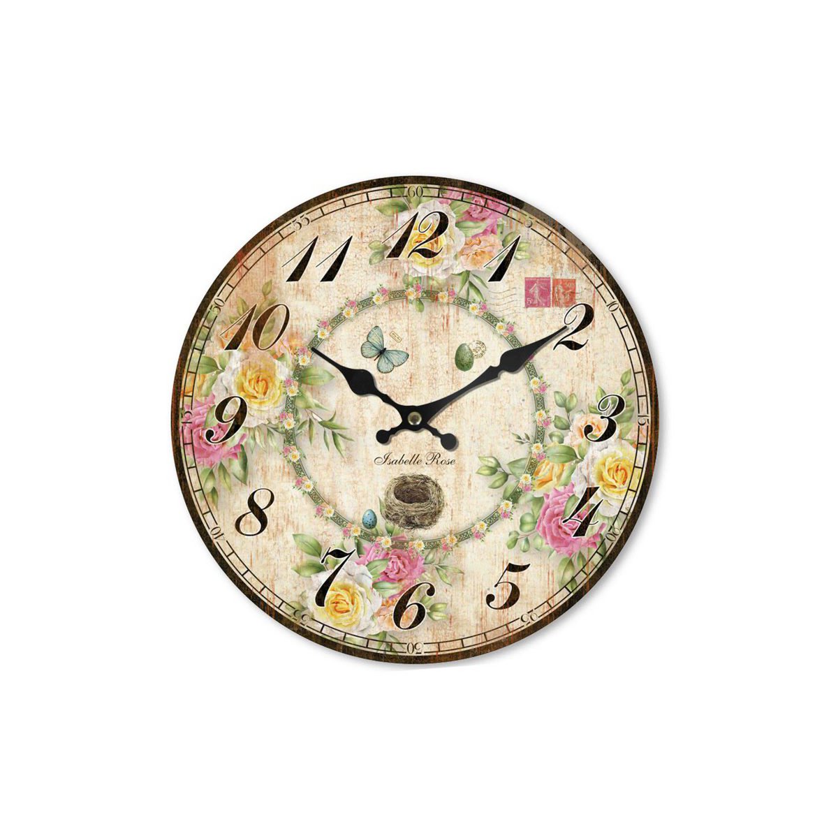 Wooden clock Isabelle Rose 29 cm