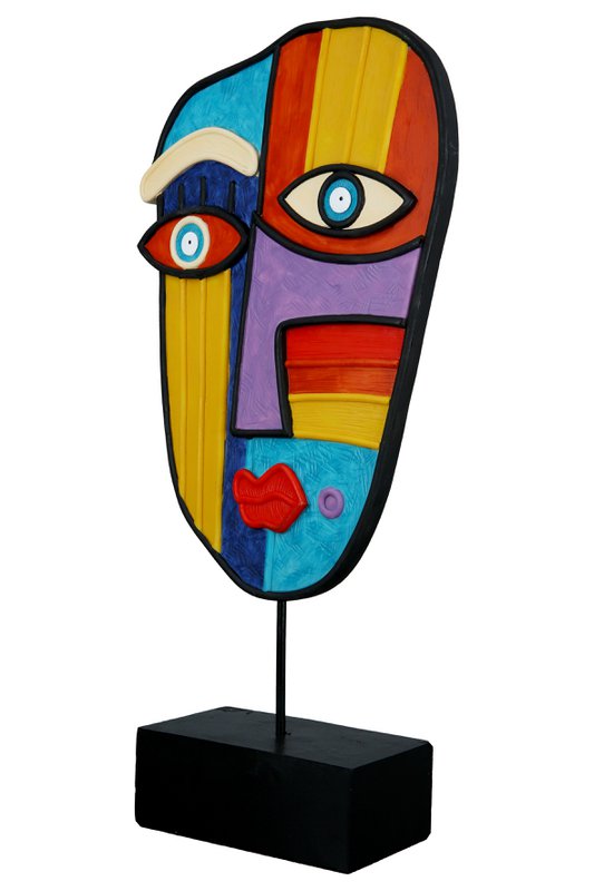 Poly Skulptur Gesicht"Abstrakt" VE 2 so