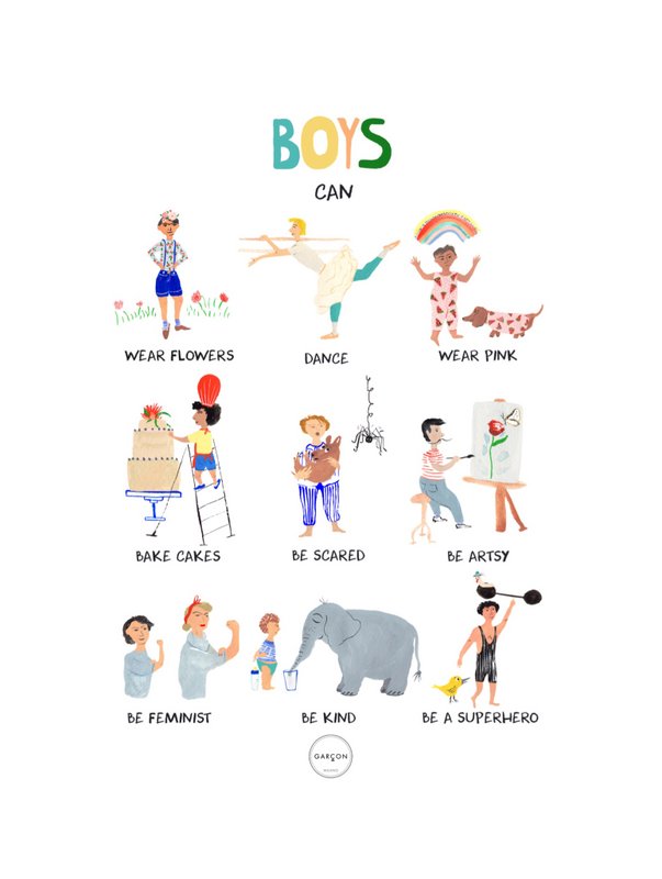 Poster "Jungs können" - 50 x 70 cm