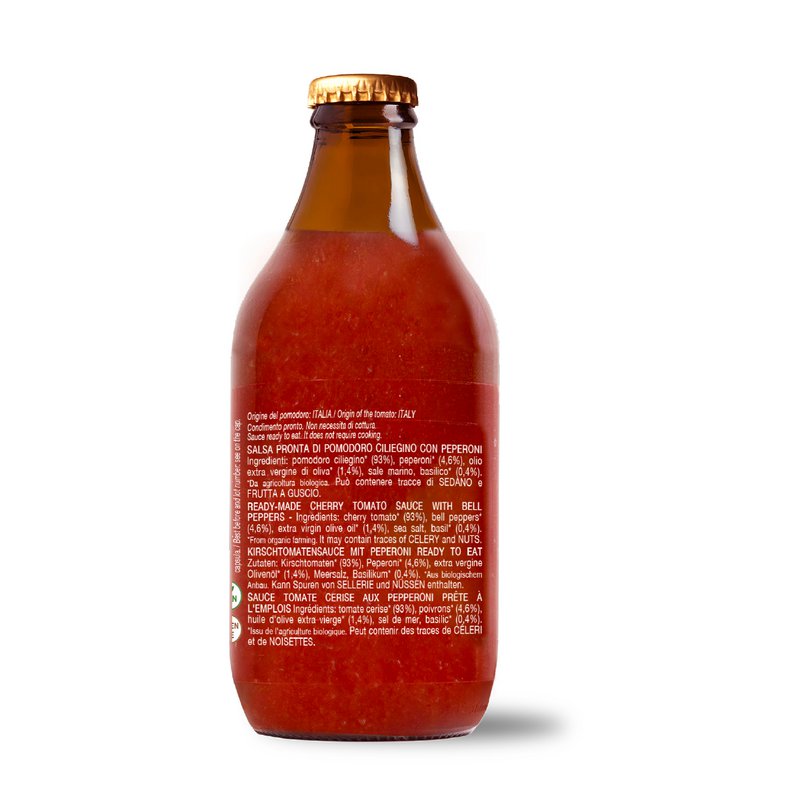 Gebrauchsfertige Kirschtomatensauce mit Bio-Paprika 330g