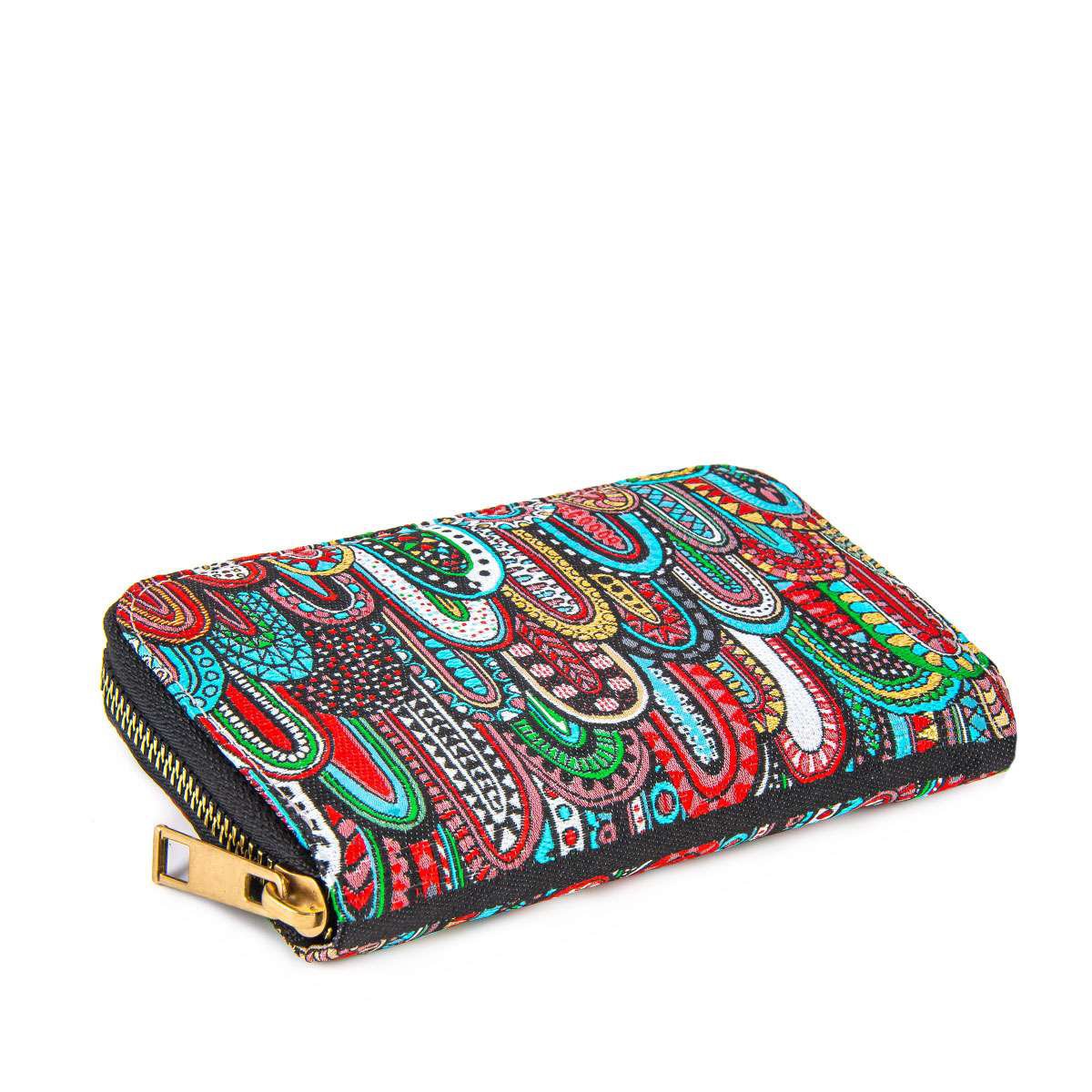 Boho Design Wallet - Cactus - 14.5x8.5x2,5 cm